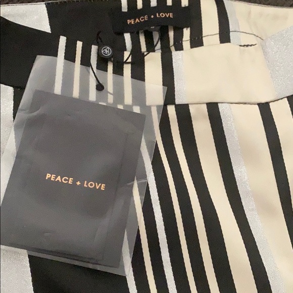 Peace+Love silver metallic stripe flared pants - Picture 7 of 7